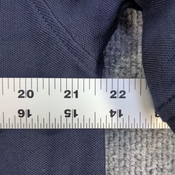 Devon & Jones Men's Irwin Racing Polo Shirt Blue Large Short Sleeve Logo Cotton - Picture 12 of 12